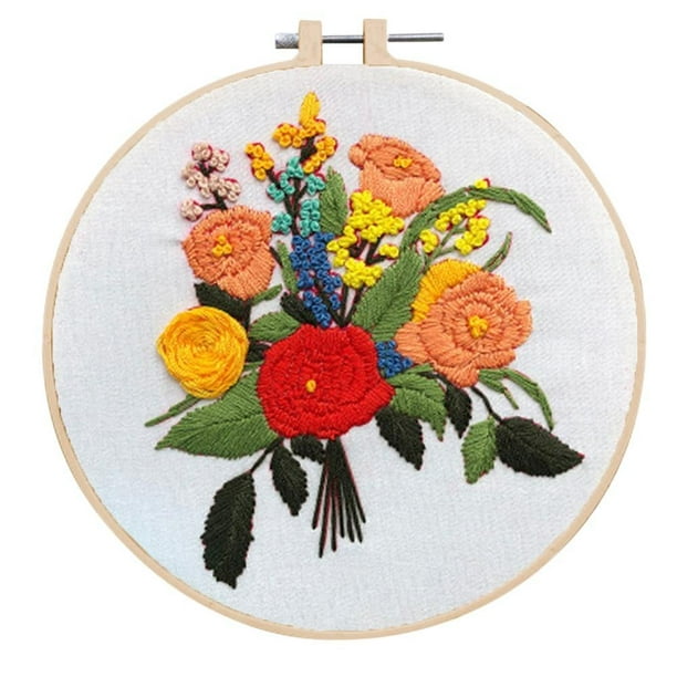 DIY Embroidery Flower Handwork Needlework For Beginner Cross Stitch Kit Sets 